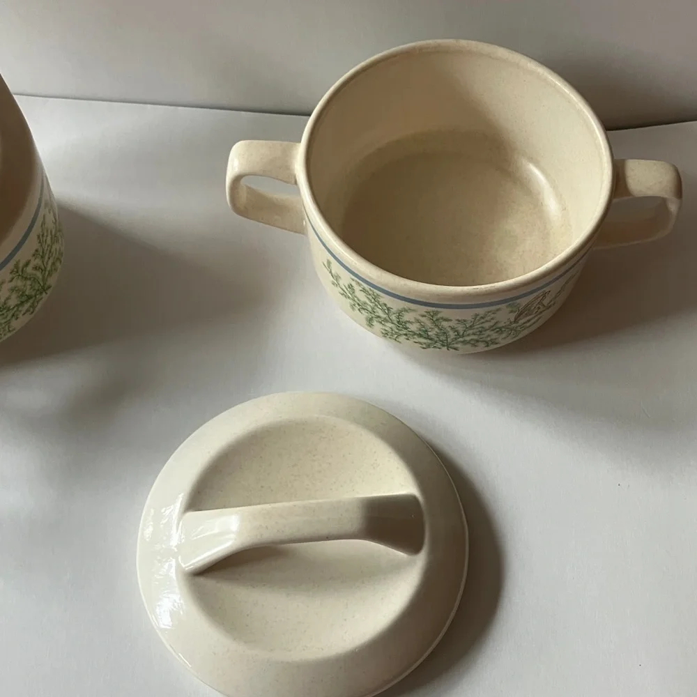 Vintage TemperWare Fancy Free Cream and Sugar‎ Serving Set